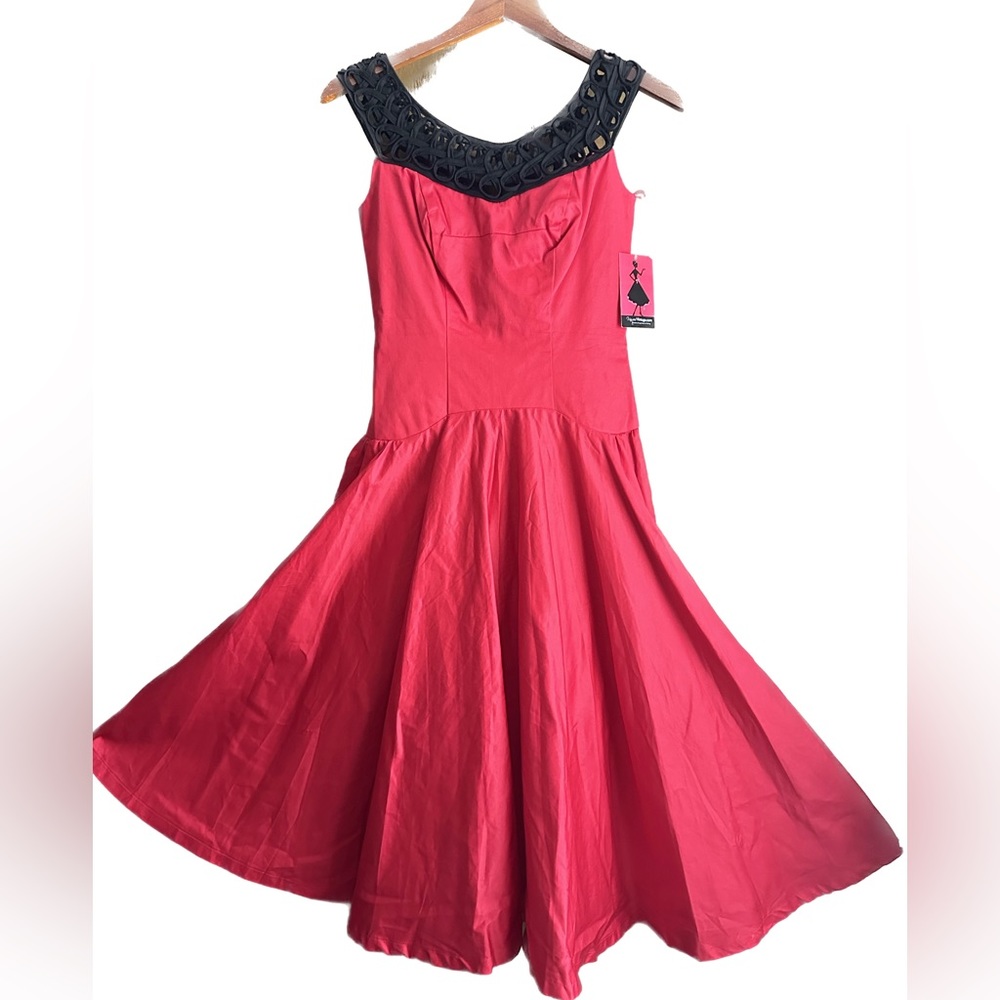 Women’s Size Small Unique Vintage Red Dress Fit and Flare
